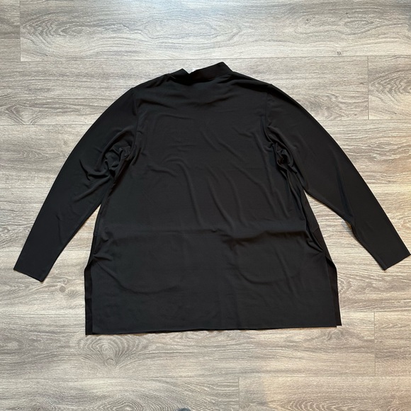 PLANET BY LAUREN G Matte Jersey Smock Tunic in Black - Picture 7 of 9